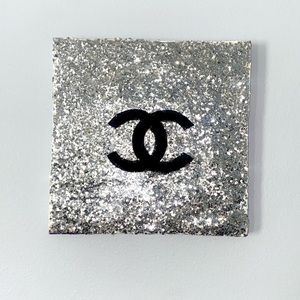 Handmade sequin canvas designer inspired